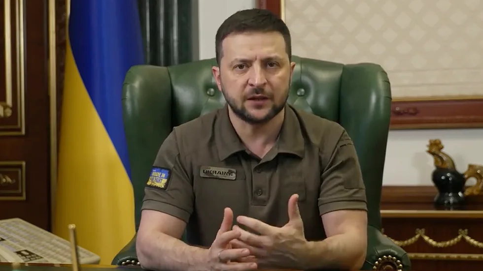 Ukrainas president Volodymyr Zelenskyj säger att Ukraina rycker fram på vissa håll, i sitt tisdagstal som publicerades i sociala medier. Arkivbild.