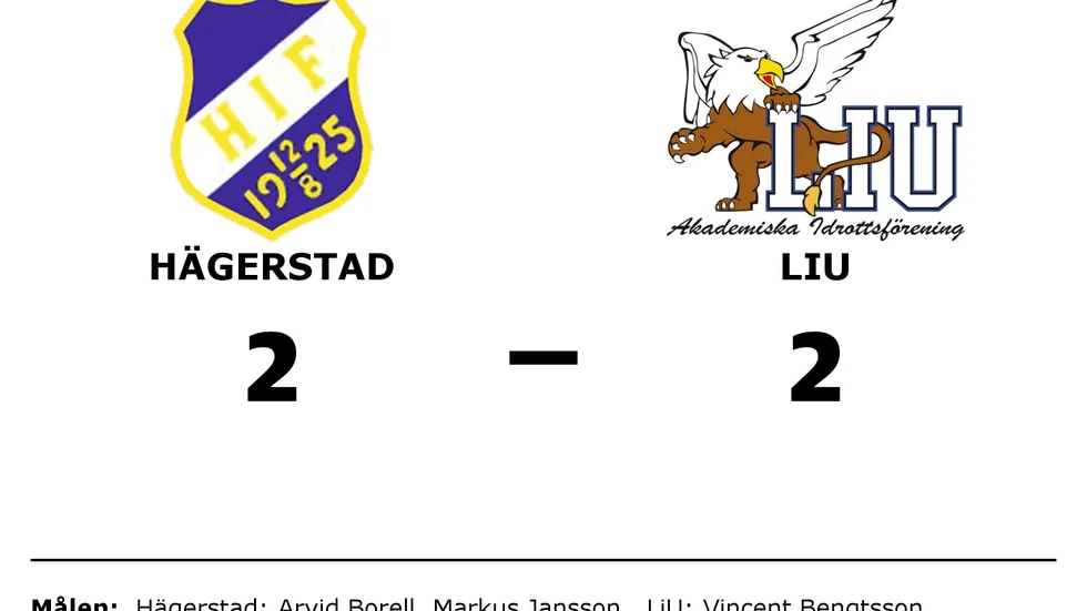 Hägerstads IF spelade lika mot LiU AIF FK