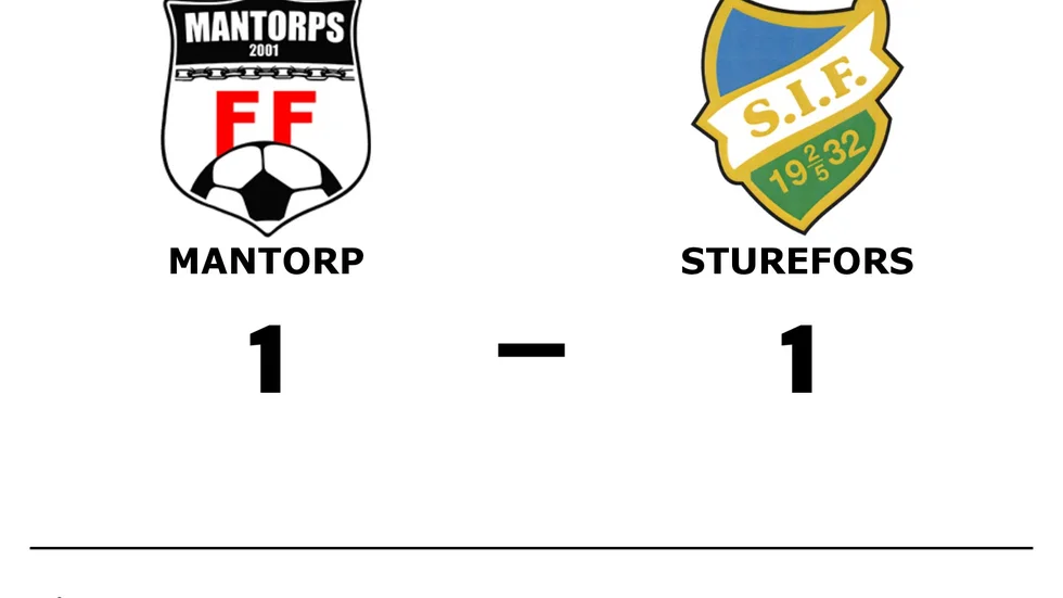 Mantorps FF spelade lika mot Sturefors IF