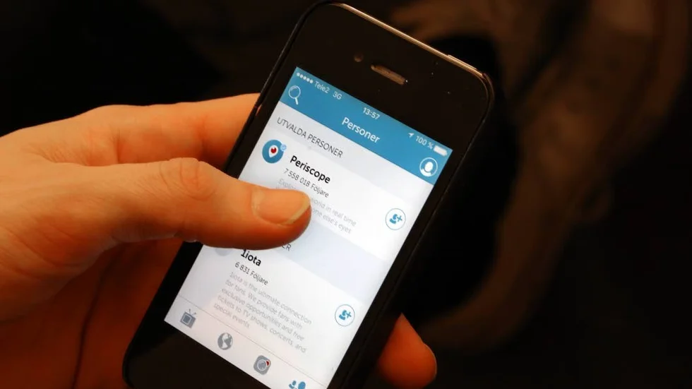 Appar. Med appen Periscope kan vem som helst filma andra och visa via mobilen.