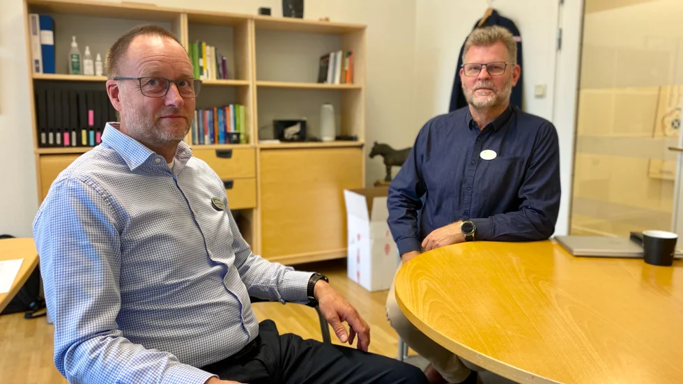 Rektor Joachim Stigenhed och biträdande rektor Peter Tollsten. "Det är ganska tidigt att reflektera över det som har hänt", menar Peter Tollsten.