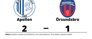 Örsundsbro får fortsätta jaga seger efter förlust mot Apollon