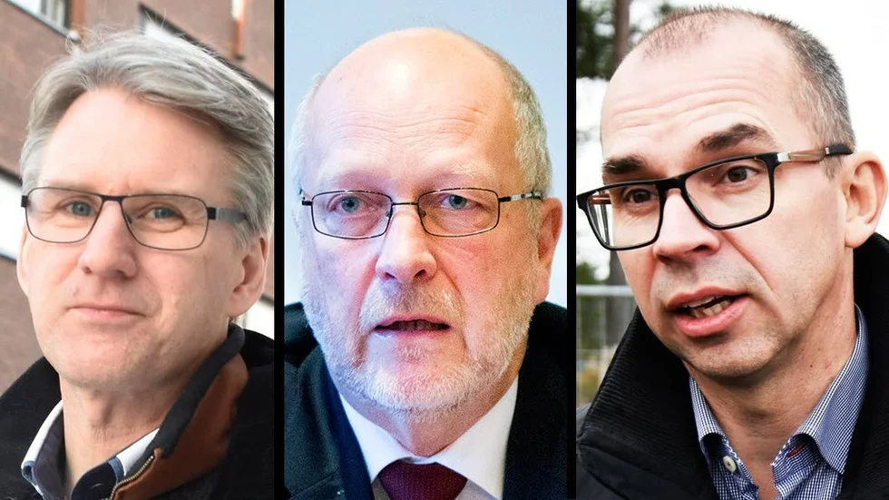 S-topparna. Kommunalråden Robert Bernhardsson och Niklas Nordström kritiserar länsstyrelsen – och tas i örat av landshövding Sven-Erik Österberg.