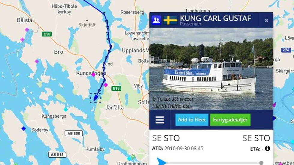 Skärmdump från marinetraffic.com