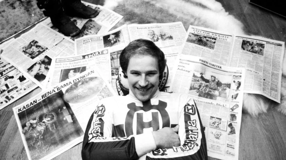 Vinnare. Dick Wicksell dagen efter segern i Novemberkåsan. 1/12 1986.