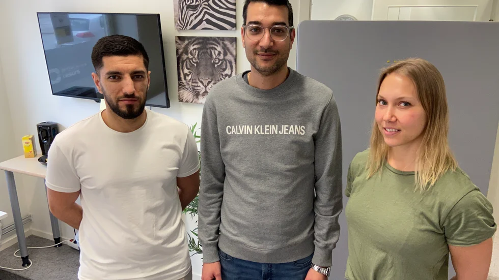 Mohammad Kheder, Sofien Messaoud och Angelica Sjöberg Sundin på Arbetslivsresurs i Katrineholm.