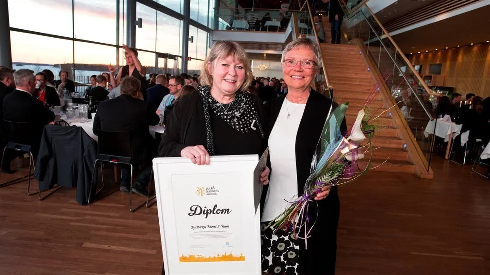 Luleå kommuns företagarstipendium. Lindbergs Kosnt & Ram.