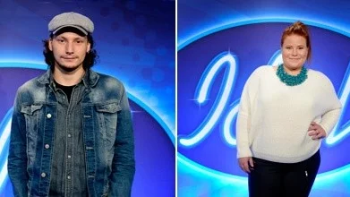 Idoldeltagarna Jens Hult och Sandra Wikström.