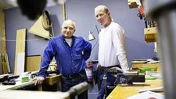 Jörg Schubert och Tomas Jansson har dragit igång Nya Portalens verkstad.