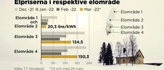 Elpriset i mars – årets högsta
