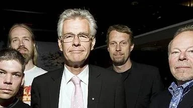 Männen bakom festivalen. Patrick Fredriksson, Ola Broquist, Olle Zetterberg, Stefan Pettersson och Thomas Johansson.