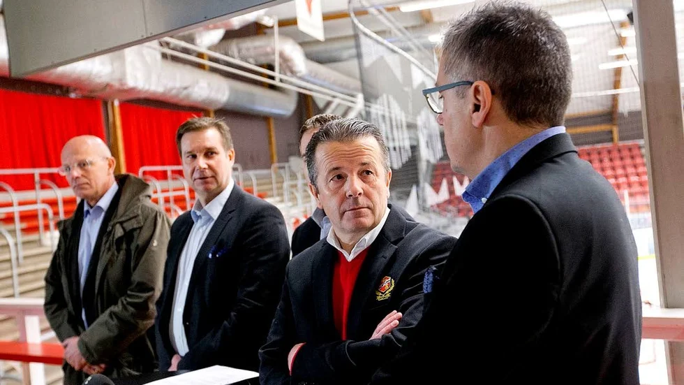Pressträff med Almtuna och Roger Lodén.
