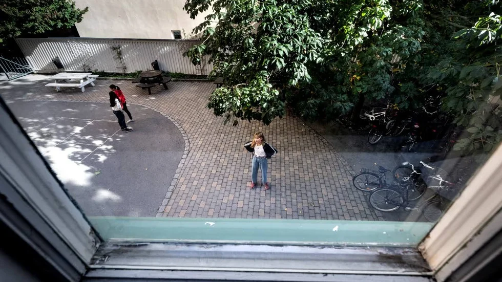 Katarinaskolan är en av Uppsalas skolor med liten skolgård.