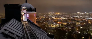 Se filmen från lussefirandet på taket