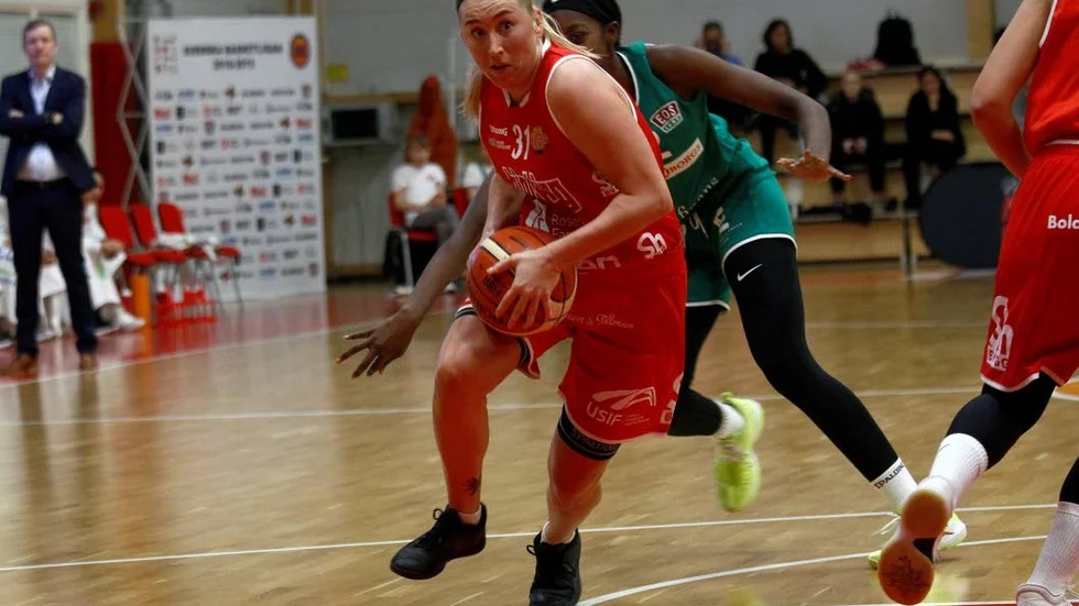 Erica Iderstål under matchen mot Eos där hon stod för 16 poäng.