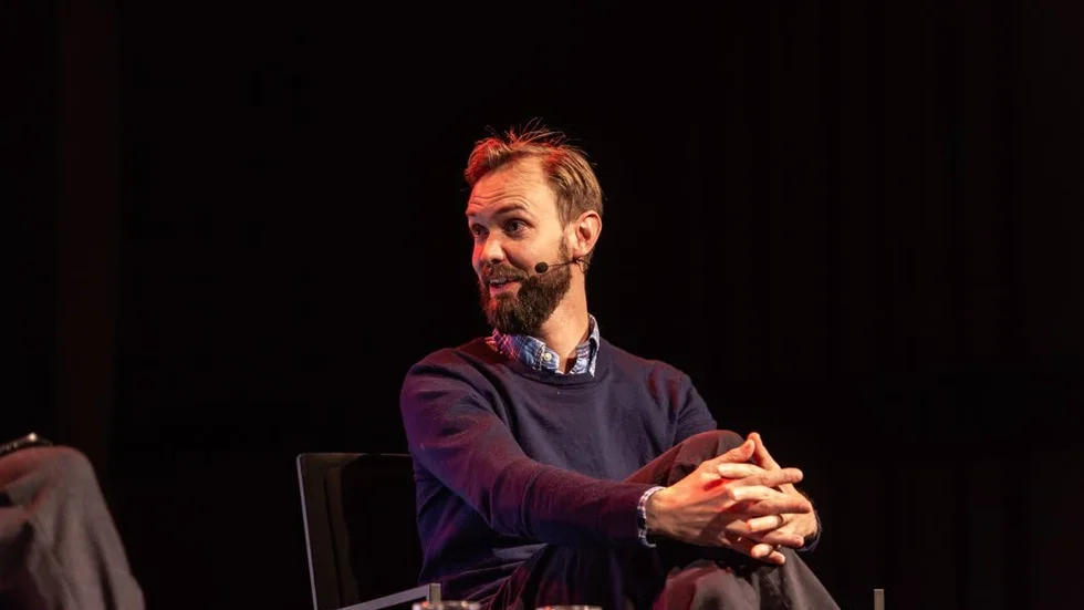 Olov Renberg  på Di Startup tour den 3 oktober 2018 på Kulturens Hus, Luleå.