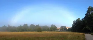 Ovanlig dimbåge sågs under morgonen