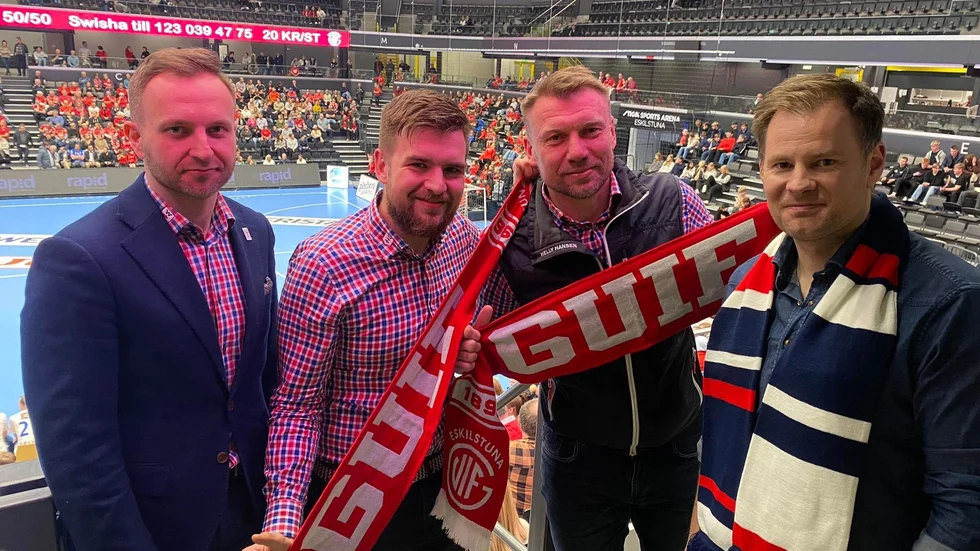 Jacek Pauba, Krystian Plech och Damian Wleklak från Torus Wybrzeze var på besök i Eskilstuna i samband med Guifs möte med IFK Skövde.