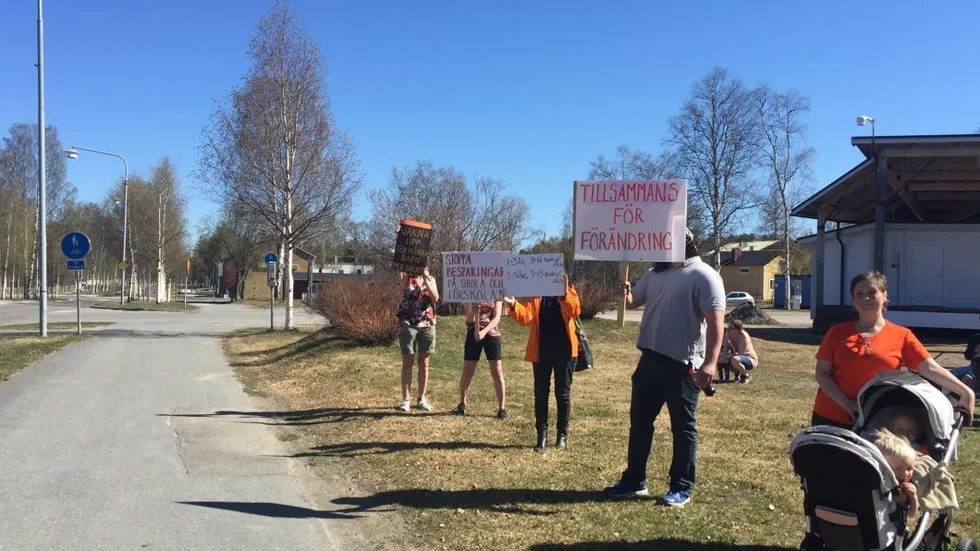 Jokkmokk var den enda orten i Norrbotten där förskole- och lärarupproret manifesterade på lördagen.