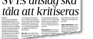 SVT:s oberoende i medborgarnas intresse