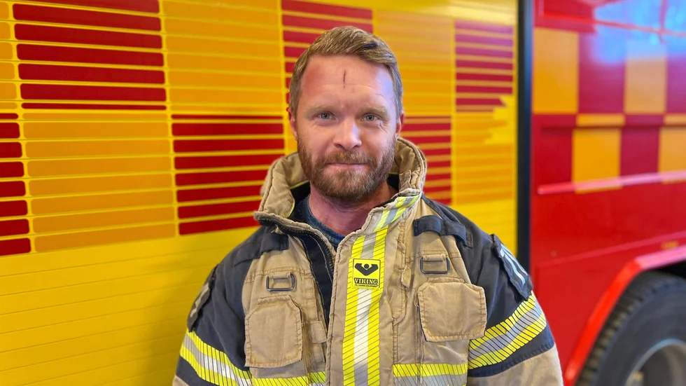 Henning Samuelsson är deltidsbrandman i Vingåker för Västra Sörmlands räddningstjänst. 