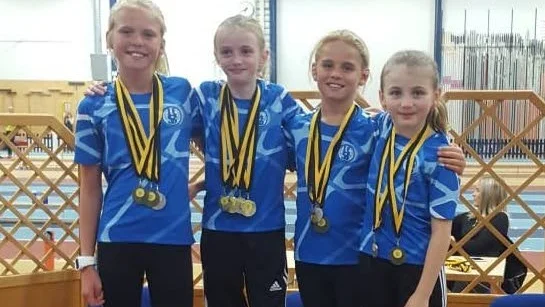 Jenna Jonasson, Matilda Isaksson, Jason Jonasson och Signe Isaksson.