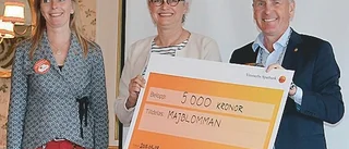 Rotary gav check till Majblomman:  "Vi är hemskt tacksamma"