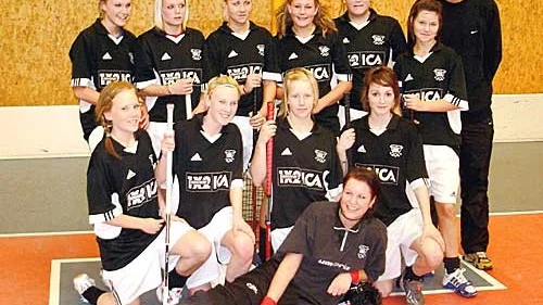 VIBK-laget stående fr.v: Karolina Henriksson, Malin Svensson, Michaela Carlsson, Hanna Riberth, Emma Karlsson, Frida Wallin och Christian Olivestam. Knästående fr.v: Antonia Elgsten, Cassandra Frejd, Linn Carlsson och Kossovare Asllani. Liggande Maloue Kanth-Eek.