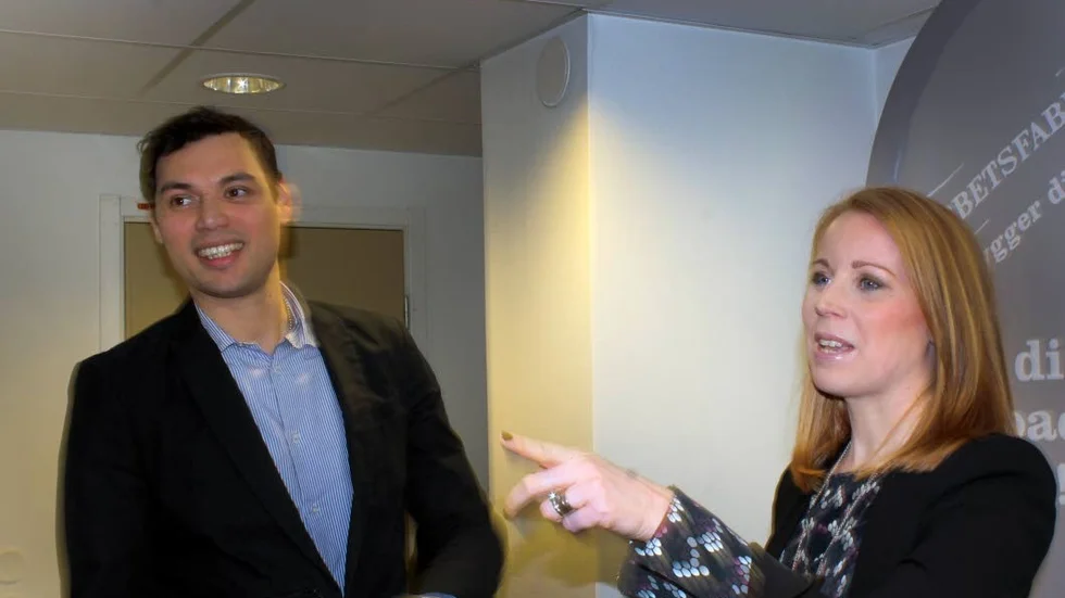 Möten. Arbetsfabriken med Gustav Gyllensten som ägare fick besök av Annie Lööf.