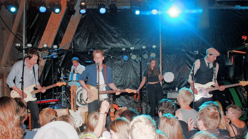 En bild från Eneby Rock, hämnad från i fjol, när bandet Peggy Lejonhjärta spelade. Foto: lars-Göran Bexell