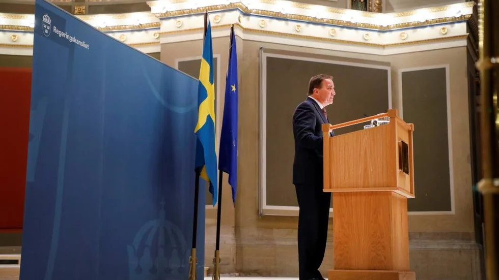 Löfven. Statsministern håller linjetal om EU.