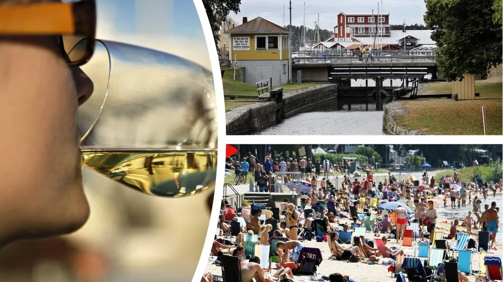 Vid Göta kanal är det inte tillåtet att dricka alkhol. Vid Varamon är det dock okej att ta sig ett glas vin.
