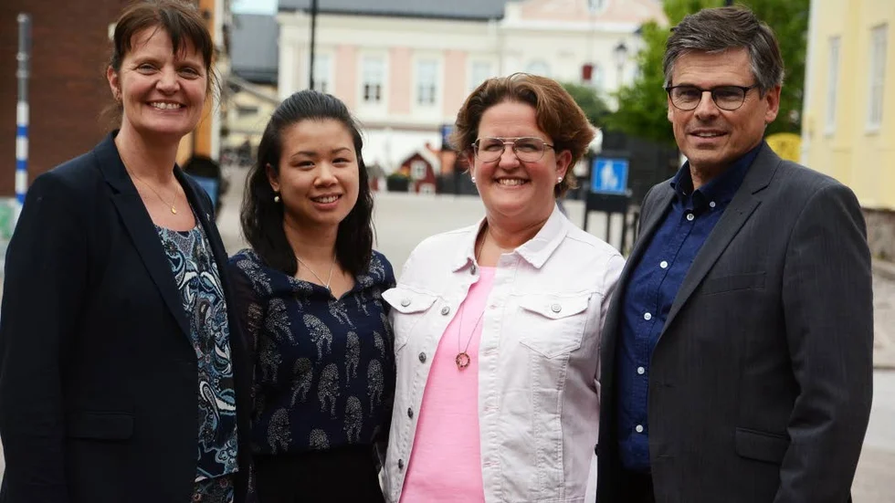 Ingela Nilsson Nachtweij, kommunalråd i Vimmerby, Julie Tran, ordförande i trafik- och samhällsplaneringsnämnden i Region Östergötland, Karin Helmersson, regionala utvecklingsnämndens ordförande i Region Kalmar och Lars Rosander, kommunalråd i Hultsfred.