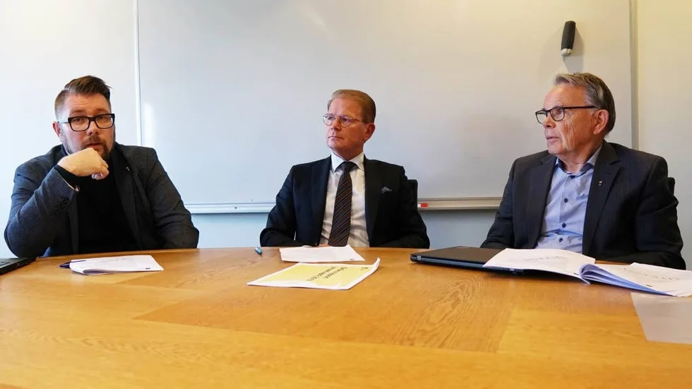 Kommunstyrelsens presidium Dan Nilsson (S), ordförande, Harald Hjalmarsson (M), andre vice ordförande och Conny Tyrberg (C), förste vice ordförande.