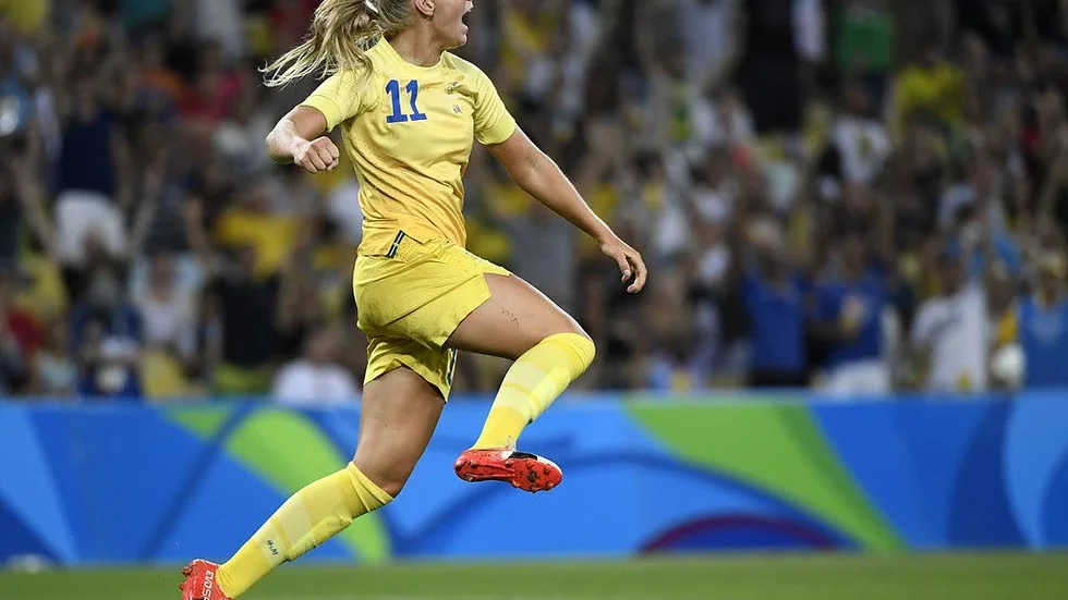 Stina Blackstenius. Östgötsk fotbollshjälte.