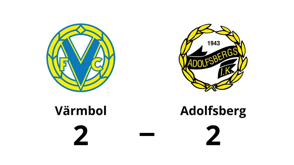 Värmbols FC spelade lika mot Adolfsbergs IK