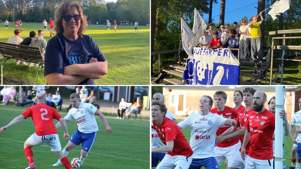 Borensbergs IF tog Björkhagavallen i Kristberg i besittning på fredagskvällen. Det blev förlust med 0-2 mot Sturefors/Hjulsbro B, men Bif har ändå överraskat hittills i fyran. I collaget ses hejarklacken, ordföranden Anna Andersson och anfallaren Melvin Lindgren.