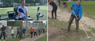 Nödropet gav resultat – massiv insats på idrottsplatsen