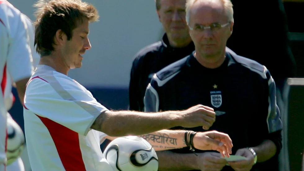 David Beckham och Sven-Göran "Svennis" Eriksson. Arkivbild.