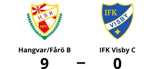 Målfest för Hangvar/Fårö B hemma mot IFK Visby C
