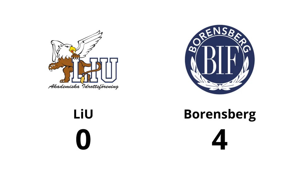 LiU AIF FK förlorade mot Borensbergs IF