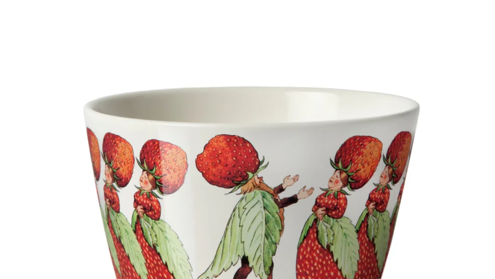 Elsa Beskow Mugg 40 cl, Jordgubbsfamiljen