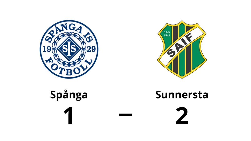 Spånga IS FK förlorade mot Sunnersta AIF