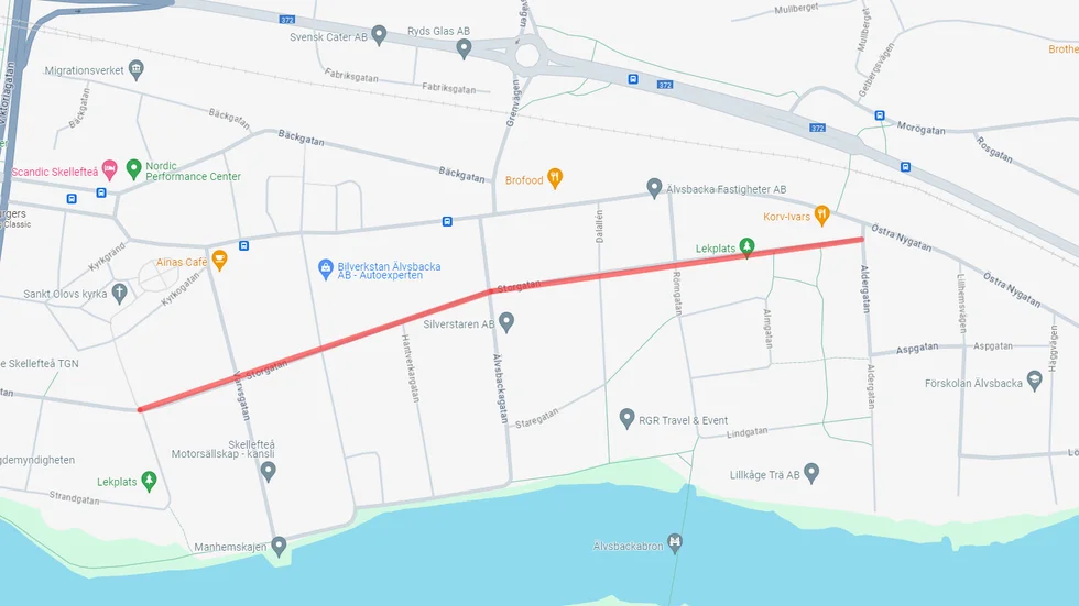 Storgatan på Älvsbacka byggs om i sommar.