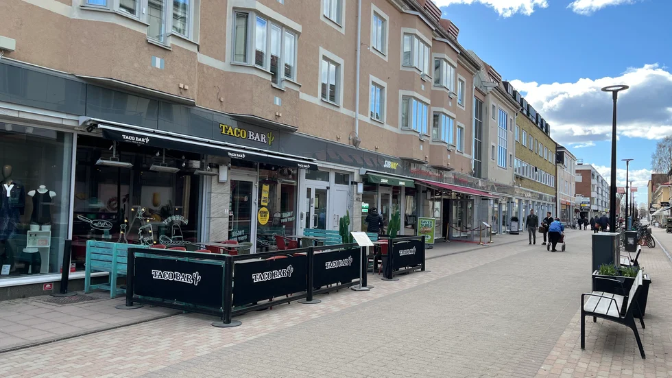 Gågatan i Skellefteå. 