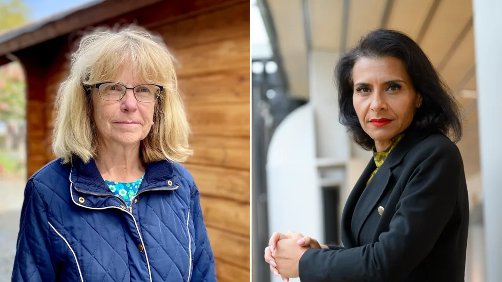 Inger Fredriksson, Sörmlands Centerkvinnor, och Abir Al-Sahlani, C-ledamot i EU-parlamentet. 
