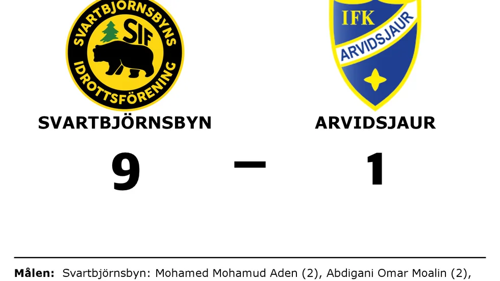 Svartbjörnsbyns IF vann mot IFK Arvidsjaur FK