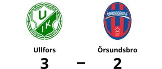 Tuff match slutade med förlust för Örsundsbro mot Ullfors