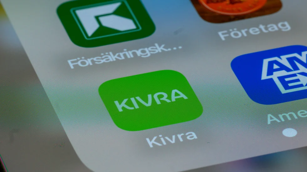 Appen Kivra hade tekniska problem cirka en timme under måndagen. Arkivbild