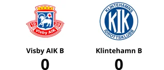 Delad pott när Visby AIK B tog emot Klintehamn B